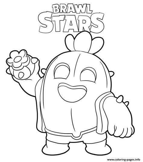 Spike Brawl Stars coloring pages